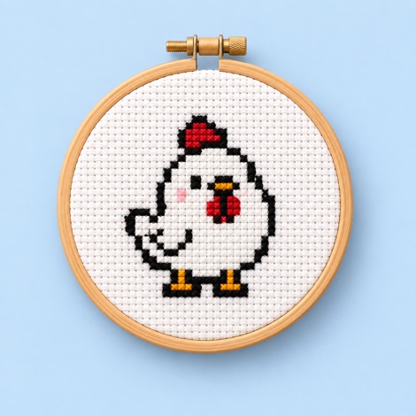 Chicken cross stitch kit