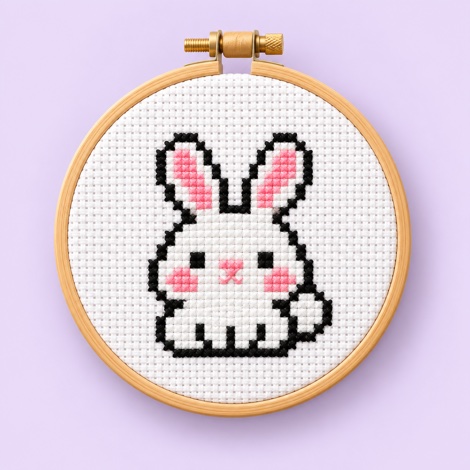Bunny cross stitch kit